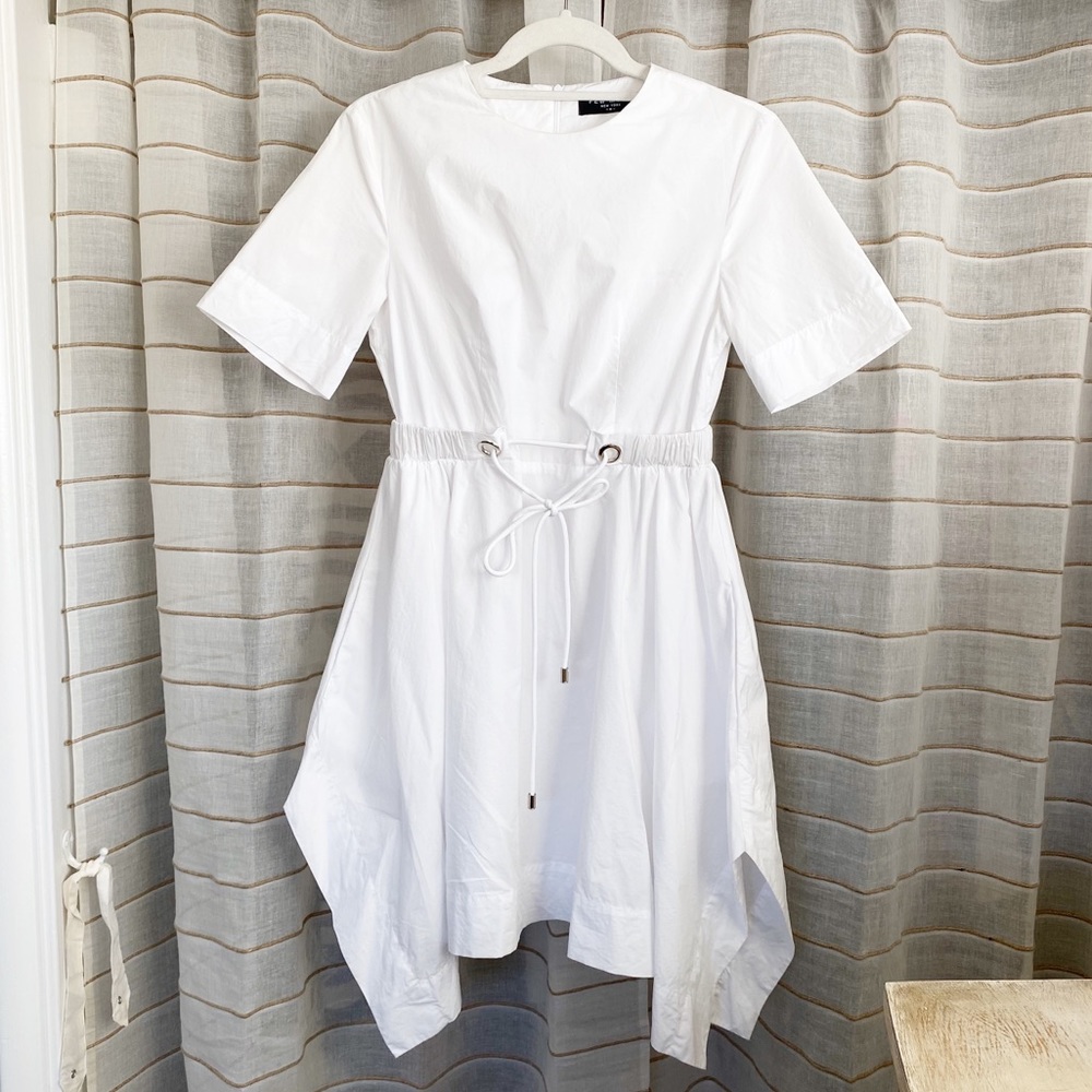 Few Moda Solid Cotton Asymmetrical Ruffle Dress - image 1